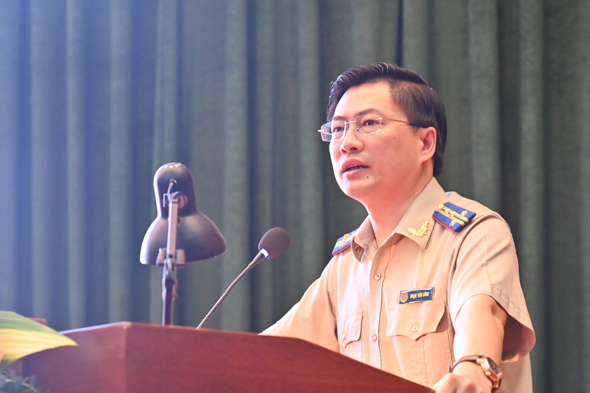 Cục trưởng Cục THADS Hà Nội Phạm Văn Dũng phát biểu.