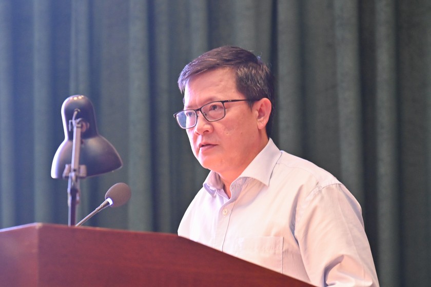 Thứ trưởng Bộ Tư pháp Mai Lương Khôi phát biểu chỉ đạo.