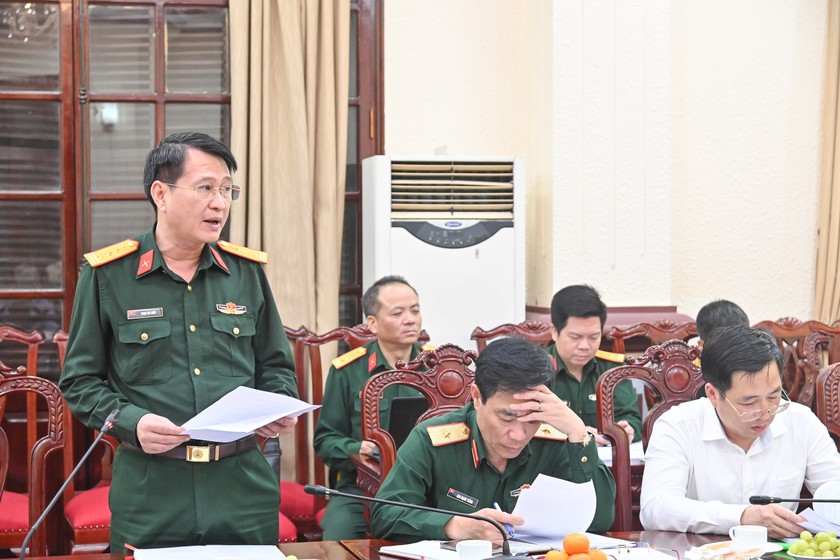 Đại tá Phạm Hải Châu, Phó Cục trưởng Cục Cứu hộ - cứu nạn, Bộ Quốc Phòng báo cáo về sự cần thiết đề nghị xây dựng luật.