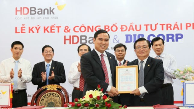 HDBank đầu tư trái phiếu 1000 Tỷ đồng tại DIC Corp