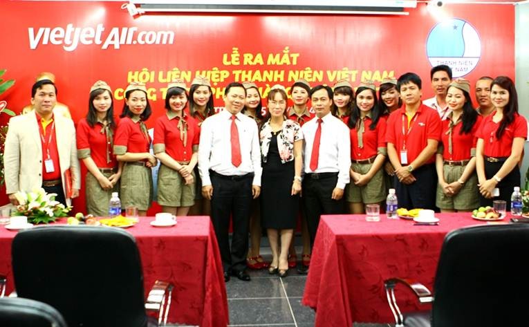 Lễ ra mắt Hội liên hiệp thanh niên Việt Nam Công ty hàng không Vietjet