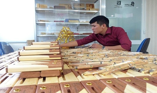 Sản phẩm “Bút gỗ Việt” đã xuất khẩu nước ngoài.