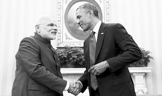 Tổng thống Mỹ Obama và Thủ tướng Ấn Độ Navendra Modi.