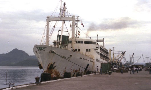 Hình ảnh con tàu Dona Paz vào năm 1984, 3 năm trước khi xảy ra thảm họa. 