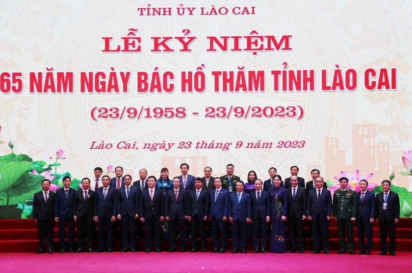 Chủ tịch nước Võ Văn Thưởng dự Lễ kỷ niệm 65 năm ngày Bác Hồ về thăm tỉnh Lào Cai (23/09/1958 - 23/09/2023).
