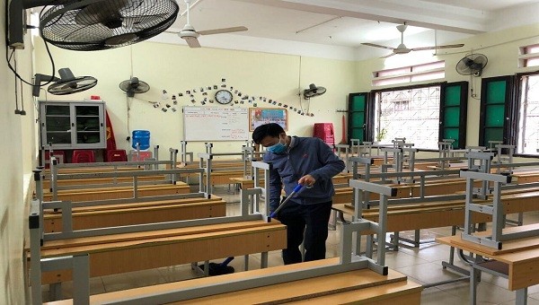Trường THPT Lê Hồng Phong được vệ sinh thường xuyên