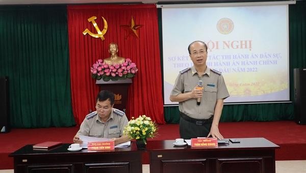 Cục trưởng Cục THADS TP Trần Hồng Quang phát biểu tại hội nghị