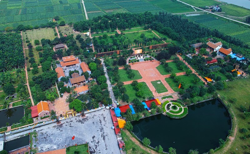 Khu di tích Trạng Trình Nguyễn Bỉnh Khiêm nhìn từ trên cao