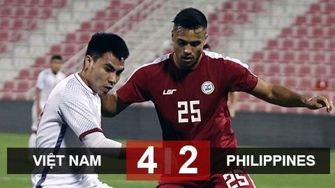 Đội tuyển Việt Nam có trận thắng 4-2 trước Philippines sau 3 hiệp đấu ở trận giao hữu nội bộ đêm 31/12