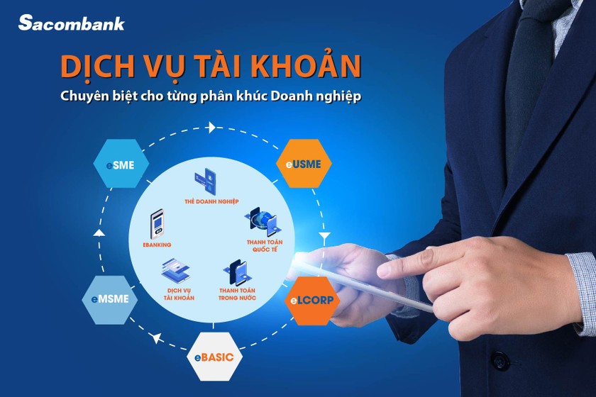 Sacombank triển khai dịch vụ tài khoản trọn gói theo quy mô hoạt động của doanh nghiệp