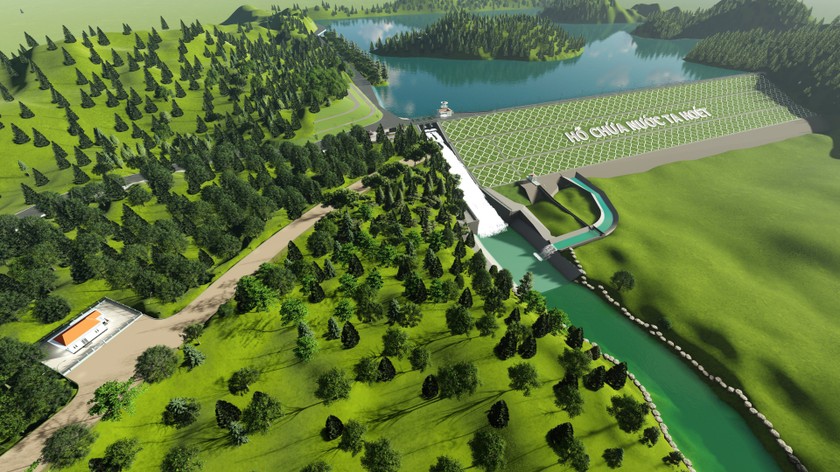 Phối cảnh dự án hồ chứa nước Ta Hoét.