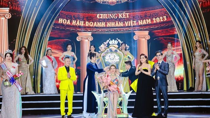 Cuộc thi "Hoa hậu Doanh nhân Việt Nam 2023" diễn ra tại Đà Nẵng. Ảnh: Báo Người Lao Động.