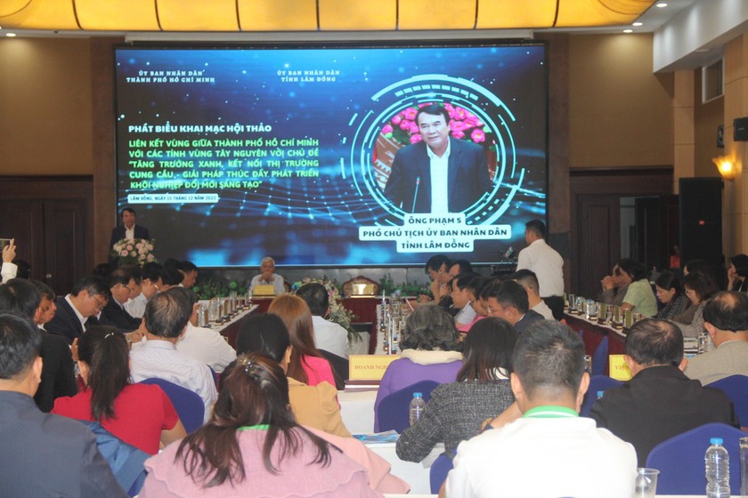 Hội thảo Liên kết vùng giữa TP HCM với các tỉnh Tây Nguyên thu hút hơn 100 doanh nghiệp tham gia.