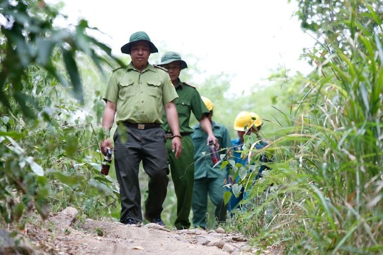 Lực lượng Kiểm lâm tỉnh Lâm Đồng tuần tra bảo vệ rừng.