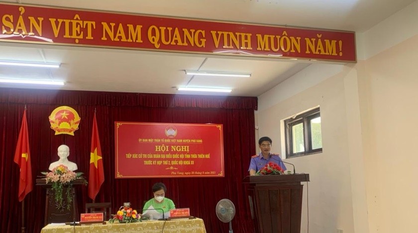 Ông Nguyễn Thanh Hải báo cáo tại Hội nghị