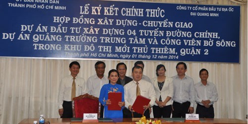 UBTPHCM và Cty Đại Quang Minh tại buổi ký kết hợp tác 