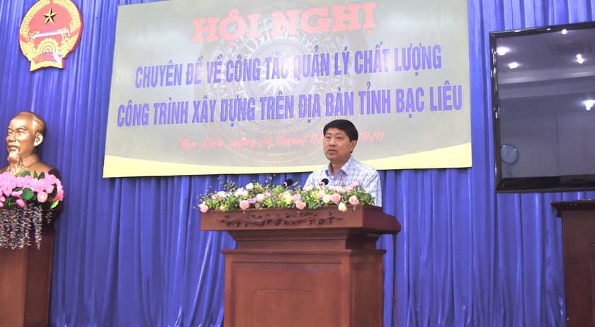 Phó Chủ tịch UBND tỉnh Bạc Liêu Vương Phương Nam phát biểu chỉ đạo Hội nghị.