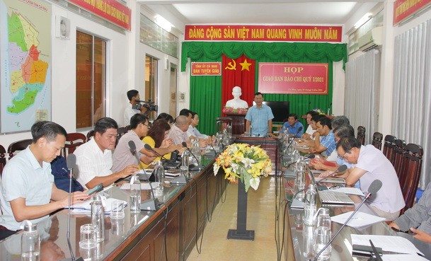 Trưởng Ban Tuyên giáo Tỉnh ủy Hồ Trung Việt chủ trì cuộc họp. 