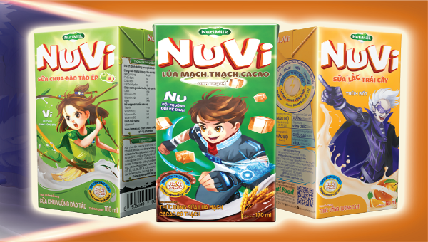 Các sản phẩm NuVi được tung ra thị trường, sẵn sàng đến tay trẻ em Việt Nam.