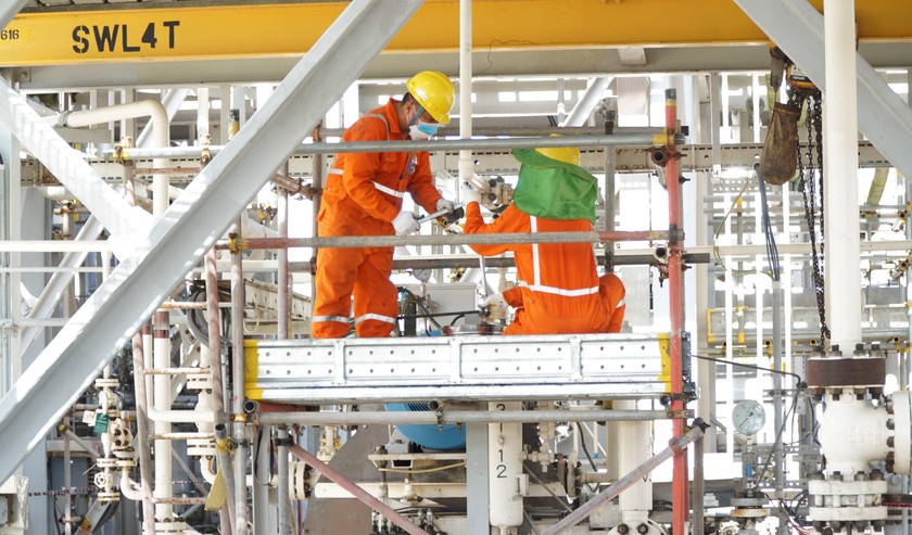 Người lao động PV GAS tại công trình khí
