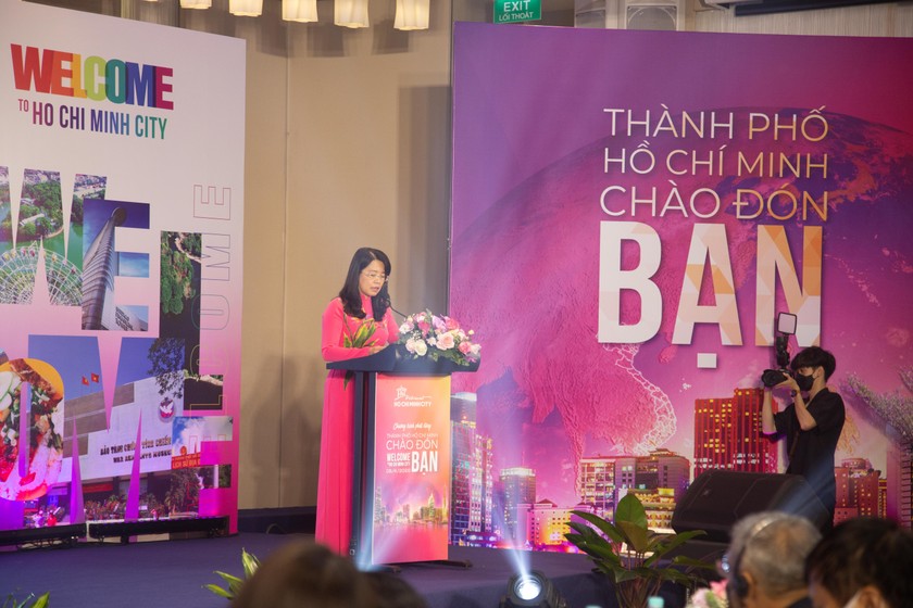 Bà Nguyễn Thị Ánh Hoa - Giám đốc Sở Du lịch TP Hồ Chí Minh phát biểu tại khai mạc