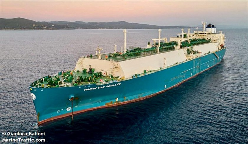 Tàu Maran Gas Achilles sẽ cập bến Kho cảng LNG Thị Vải vào ngày mai 10/7.