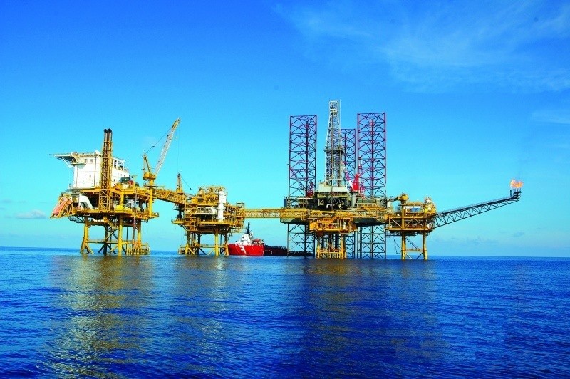 Một giàn khoan khai thác dầu khí trên biển của PVEP.
