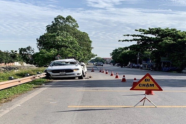 Hiện trường một vụ tai nạn giao thông trên địa bàn huyện Gia Lộc