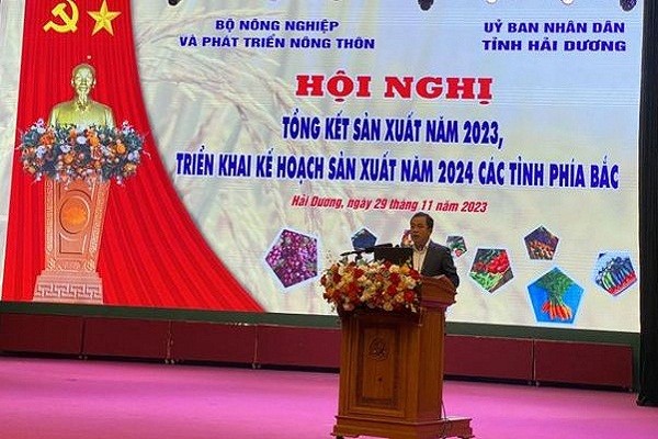 Ông Trần Đức Thắng, Bí thư Tỉnh ủy Hải Dương phát biểu tại Hội nghị.