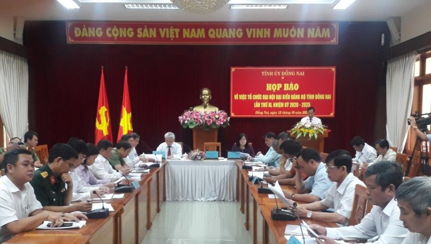 Tỉnh uỷ Đồng Nai tổ chức họp báo về Đại hội đại biểu Đảng bộ tỉnh Đồng Nai lần thứ XI, nhiệm kỳ 2020-2025.