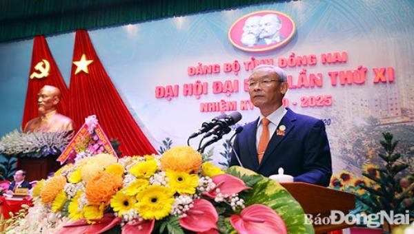 Đồng chí Nguyễn Phú Cường tái đắc cử Bí thư Tỉnh ủy Đồng Nai khóa XI. Ảnh: baodongnai