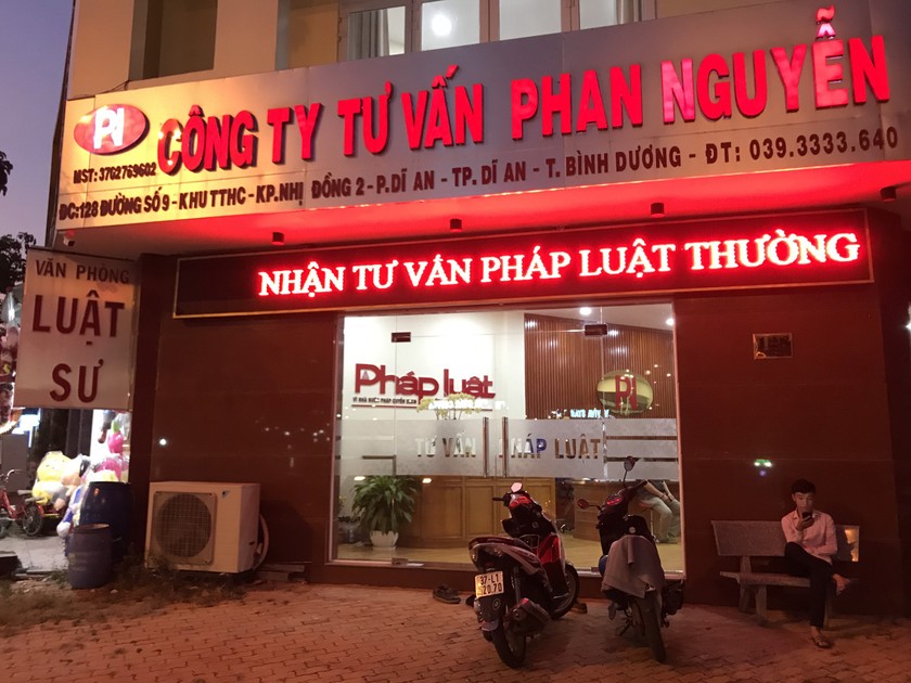 Bình Dương: Công ty tư vấn Phan Nguyễn sử dụng hình ảnh Báo Pháp luật Việt Nam trái pháp luật