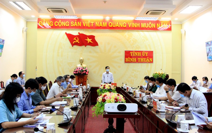 Bí thư Tỉnh ủy Dương Văn An chủ trì cuộc làm việc trực tuyến với các địa phương của tỉnh Bình Thuận về triển khai công tác bầu cử.