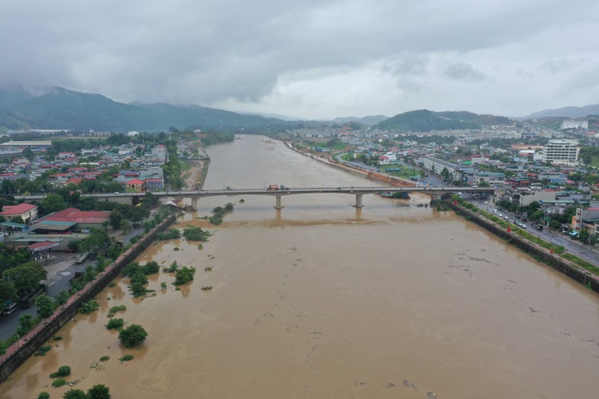 Lũ lớn trên sông Hồng, sông Chảy đoạn qua tỉnh Lào Cai