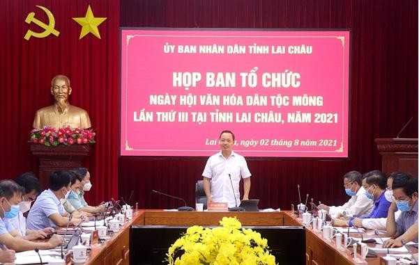 Chủ tịch UBND tỉnh Lai Châu Trần Tiến Dũng yêu cầu ban hành Kế hoạch tổ chức Ngày hội Văn hóa dân tộc Mông lần thứ III đảm bảo an toàn, tiết kiệm và thành công.