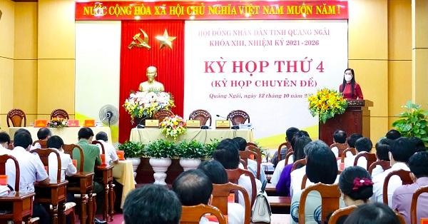 Toàn cảnh kỳ họp thứ 4, HĐND tỉnh Quảng Ngãi khóa XIII.