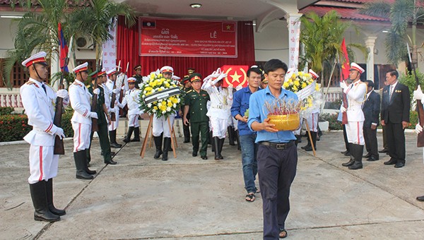 Lễ tiễn đưa 18 hài cốt liệt sỹ hy sinh trên chiến trường Lào về nước mùa khô 2018-2019