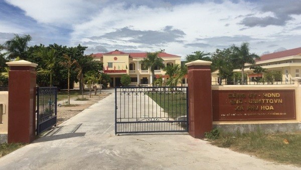 Trụ sở UBND xã Phù Hoá, nơi bị trộm đột nhập 'cuỗm' đi toàn bộ số tiền hỗ trợ các gia đình chính sách.