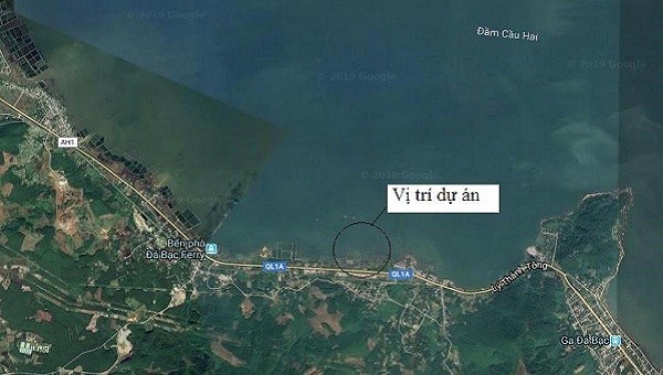 Vị trí khu đất nghiên cứu kêu gọi đầu tư Dự án Khu du lịch nghỉ dưỡng tại xã Lộc Điền, huyện Phú Lộc, tỉnh Thừa Thiên Huế