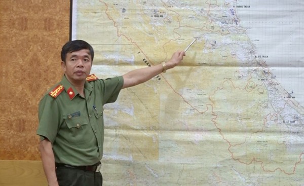 Đại tá Nguyễn Tiến Nam - Giám đốc Công an tỉnh Quảng Bình trực tiếp chỉ đạo công tác điều tra, khá phá các vụ án, chuyên án.