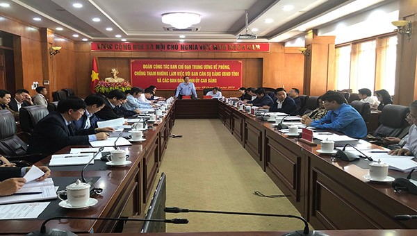 Ban chỉ đạo Trung ương về Phòng chống tham nhũng làm việc tại Cao Bằng