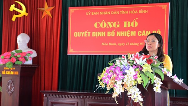 Tân Giám đốc Sở GD&ĐT tỉnh Hòa Bình Bùi Thị Kim Tuyến hứa cùng cùng tập thể Sở GD&ĐT hoàn thành nhiệm vụ chính trị được giao.