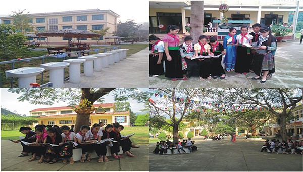 Mô hình thư viện xanh do Công đoàn trường PTDTNT THCS huyện Văn Chấn, tỉnh Yên Bái xây dựng thu hút được đông đảo cán bộ, giáo viên và học sinh hưởng ứng.