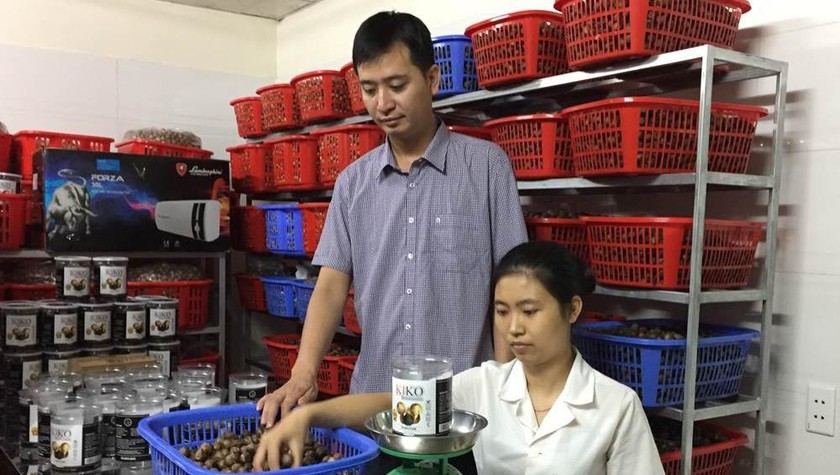 Cơ sở sản xuất và mua bán tỏi đen KiKo ở thôn Phương Trù, xã Yên Phương (Yên Lạc) được khách hàng ưa chuộng