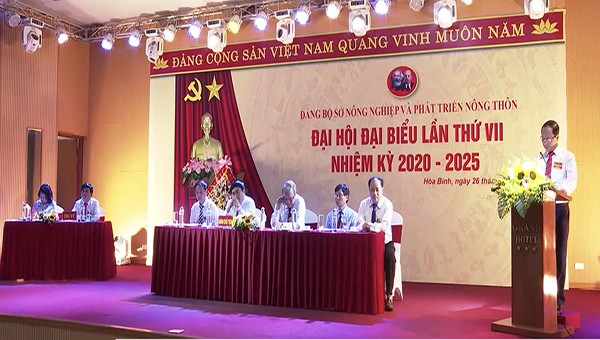Đại hội Đảng bộ lần thứ 7 nhiệm kỳ 2020-2025 của Sở NN&PTNT Hòa Bình  