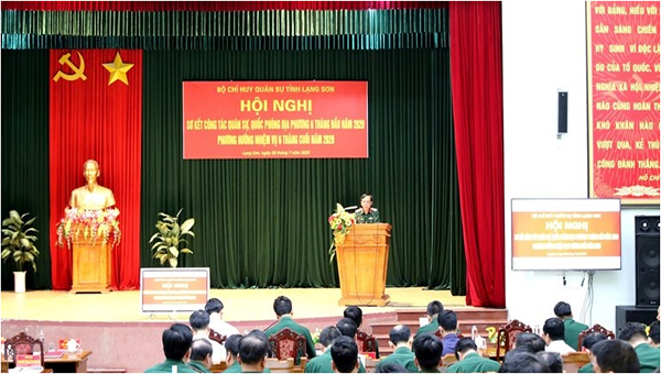 Hội nghị sơ kết công tác công tác quân sự quốc phòng tỉnh Lạng Sơn 6 tháng đầu năm 2020