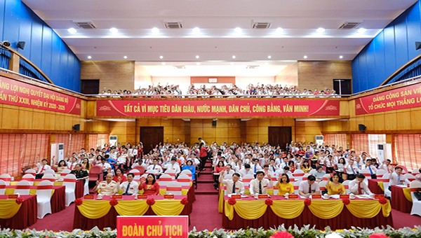 Các đại biểu dự Đại hội đại biểu Đảng bộ tỉnh Lạng Sơn lần thứ 23.