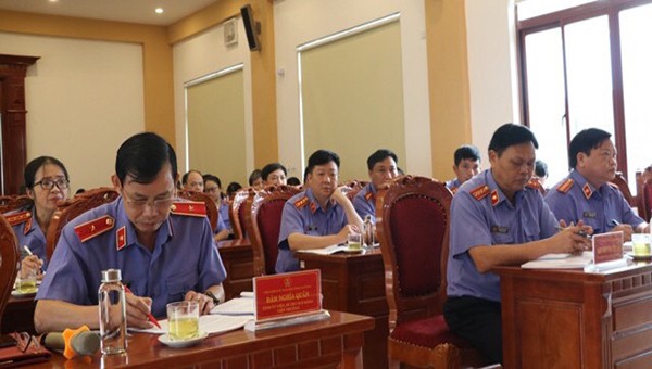Các đại biểu tham dự hội nghị sơ kết của VKSND tỉnh Cao Bằng.
