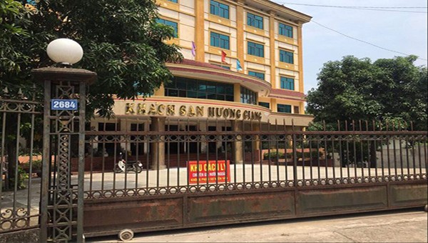 Khách sạn Hương Giang, nơi đoàn chuyên gia thực hiện cách ly tập trung.