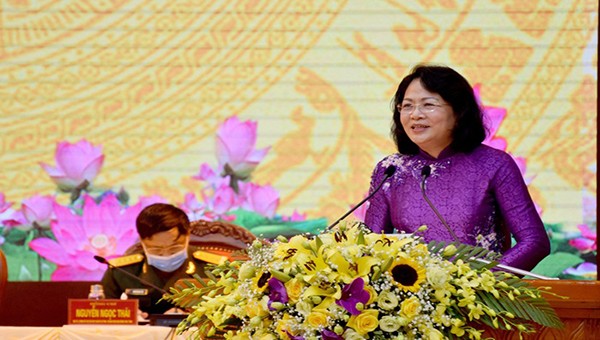 Phó Chủ tịch nước, Đặng Thị Ngọc Thịnh biểu dương những thành tích, nỗ lực của Đảng bộ, chính quyền và nhân dân tỉnh Bắc Giang